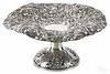 German 800 silver reticulated compote, late 19th c., probably Hanau, 6 1/4'' h., 13 1/4'' w.