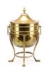 Brass Lidded And Footed Urn Form Coal Hod