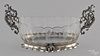 German silver and etched glass centerpiece bowl, late 19th c.