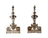 Fine Figural French Andirons With Flambeau Finial