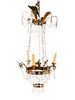 French Neoclassical Gilt & Crystal Chandelier
