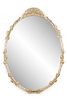 Vine And Leaf Motif Silvered Oval Wall Mirror