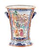 Chinese Export Handled Porcelain Vase, Mandarin