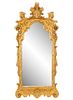 George II Style Giltwood Wall Mirror With Plume
