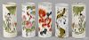Five Chinese and Japanese export porcelain vases, late 19th c., 11'' h.