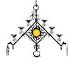 French Gothic Style Iron Star Motif Chandelier