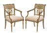 Pair of Continental Neoclassical Armchairs
