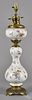 Dresden porcelain table lamp, early 20th c., 25'' h.