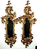 A GOOD PAIR OF 19TH C. CARTOUCHE FORM ROCOCO MIRRORS
