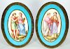 A PAIR OF 19TH C. CONTINENTAL PORCELAIN OVAL PLAQUES