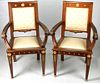 A PAIR OF EARLY 20TH C. NAPOLEON III STYLE FAUTEUILS
