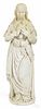 Italian carved marble of a woman with a dove, late 19th c., 31 1/2'' h.