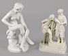 Two Parian figural groups, the first depicting Eliezer and Rebecca, stamped verso H. T. & Co