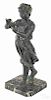 Patinated bronze of a child in sandals, ca. 1900, 25'' h.