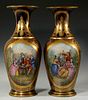 A PAIR OF LARGE 19TH CENTURY FRENCH PORCELAIN VASES