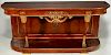 A LARGE EMPIRE STYLE BRONZE MOUNTED MAHOGANY CONSOLE