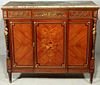 A 19TH CENTURY LOUIS XVI STYLE MARQUETRY CABINET