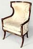 AN EARLY 20TH C. RESTORATION STYLE MAHOGANY BERGERE