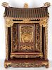 A 20TH C. CARVED AND GILDED WOOD CHINESE SHRINE