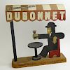 After: A.M. Cassandre, French (1901-1968) Carved Wood Dubonnet Display Sign.