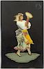 Vintage Pietra Dura Plaque "Peasant Dancer".