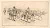 EDWARD BOREIN (1872-1945), Blackfoot Women Moving Camp, No. 2; Trail Herd, No. 2