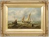A 19TH C. MARINE SUBJECT OIL ON PANEL SIGNED MOORE