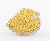 Levian 18K Gold Yellow Sapphire & Diamond Pin