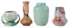 Four Weller Vases