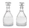 Pair Cut Glass Decanters with Stoppers