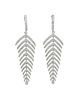 A pair of diamond feather earrings