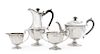 A Victorian Silver Four-Piece Tea Service, Sibray, Hall & Co. Ltd. (Charles Clement Pilling), Sheffield, 1900, comprising a teap