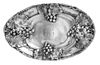 An American Silver Bowl, Mauser Mfg. Co., New York, NY, of oval form, the rim worked to show grape cluster and vine decoration,