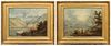 Artist Unknown, (English, 19th Century), River Landscapes with Figures (two works)