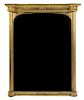* A Victorian Giltwood Overmantel Mirror Height 74 x width 60 inches.