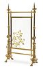An Aesthetic Movement Gilt Metal and Beveled Glass Fire Screen Height 41 3/4 inches.