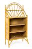 * A Victorian Style Bamboo Bookshelf Height 60 3/8 x width 30 1/4 x depth 12 3/8 inches.