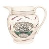 * An English Lusterware Nautical Pitcher Height 9 1/4 inches.