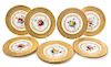* A Set of Ten English Porcelain Dinner Plates Diameter 10 1/4 inches.