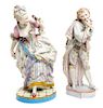 * Two Vion & Baury Bisque Porcelain Figures Height 23 1/2 inches