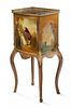* A Louis XV Style Painted Side Cabinet Height 39 x width 18 x depth 14 1/2 inches.