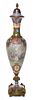 * A Sevres Gilt Bronze Mounted Porcelain Urn Height 32 inches.