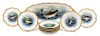 A Limoges Porcelain Fish Service Width of platter 24 3/4 inches.
