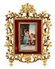 * A Continental Porcelain Plaque Height overall 25 x width 19 inches.