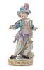 * A Meissen Porcelain Figure Height 6 3/4 inches.