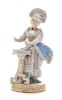 * A Meissen Porcelain Figure Height 6 1/4 inches.