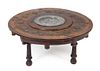 * A Continental Parquetry Brazier Converted to a Low Table Diameter 38 inches.