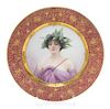 * A Royal Vienna Porcelain Cabinet Plate Diameter 9 1/2 inches.