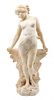* An Italian Alabaster Figure Height 30 inches.