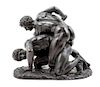 * A Grand Tour Bronze Figural Group Width 20 inches.